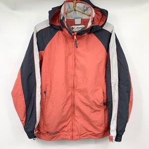 Columbia coral color hooded jacket/ windbreaker